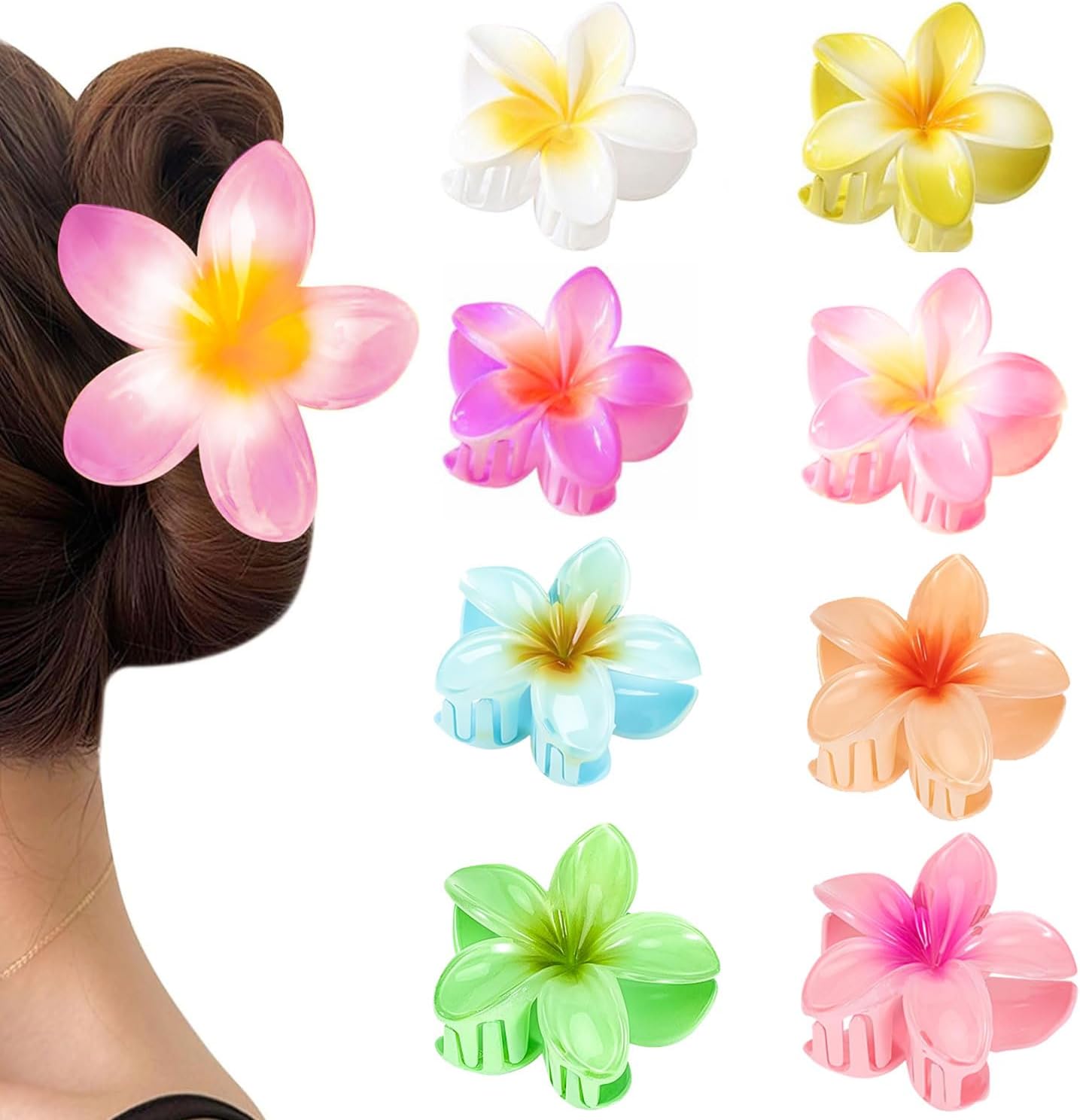 Pinces Antidérapantes en Fleur : 8 Couleurs Uniques