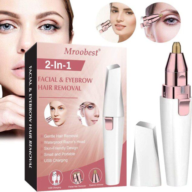 Épilateur de sourcils 2 en 1 : l'outil idéal pour les femmes souhaitant un regard impeccable et une peau douce