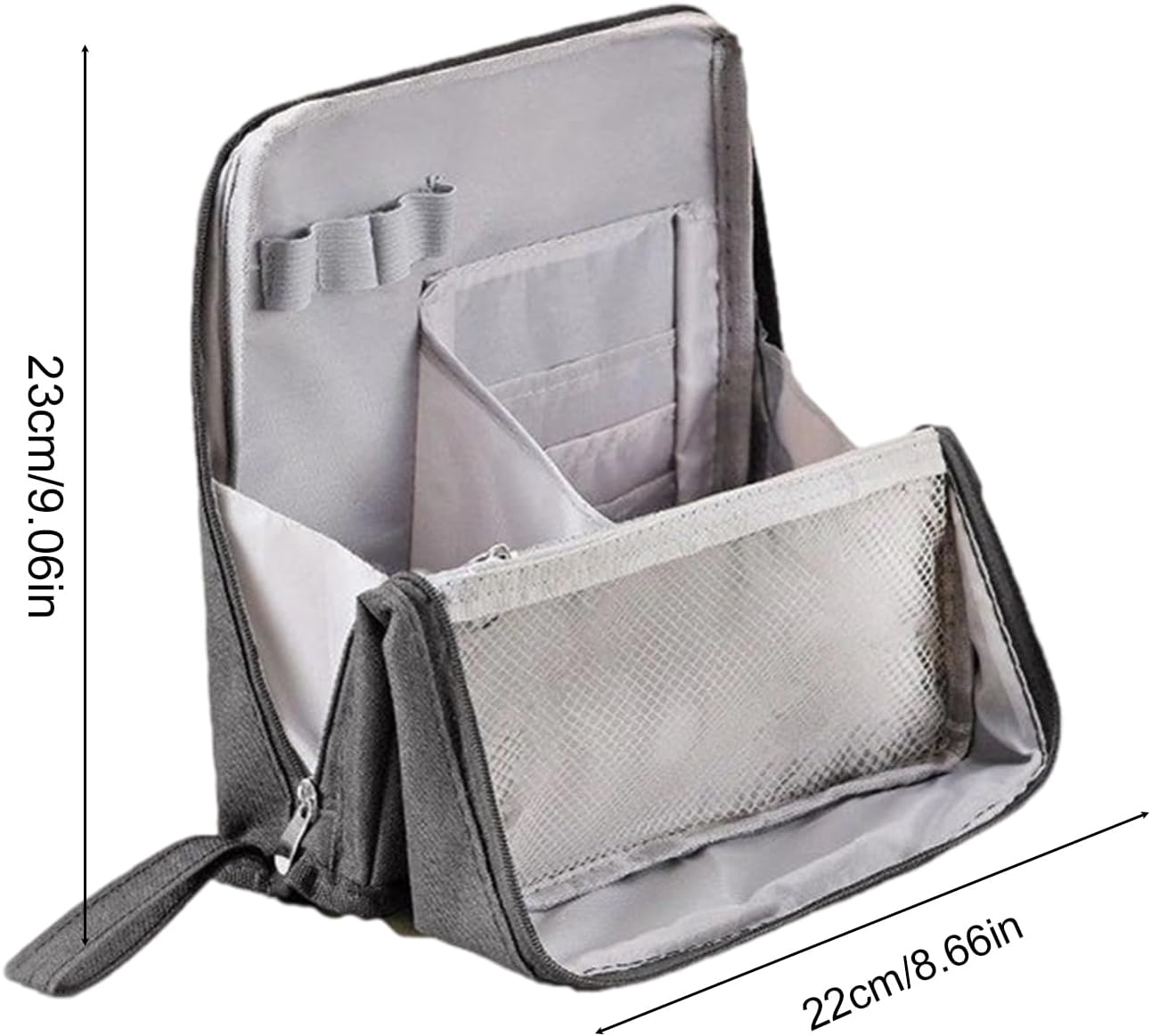 Trousse de maquillage verticale en tissu Oxford : l'accessoire idéal pour les femmes en voyage Organisez vos produits de beauté avec style et praticité – Image 5