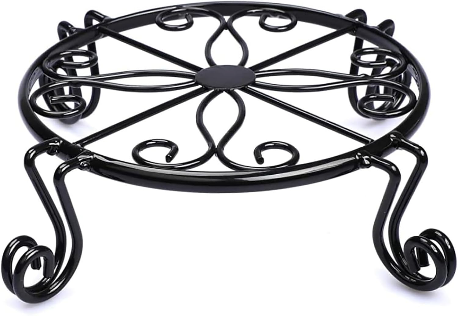 Support de pot de fleurs noir en métal : la touche élégante pour votre jardin, cour ou balcon