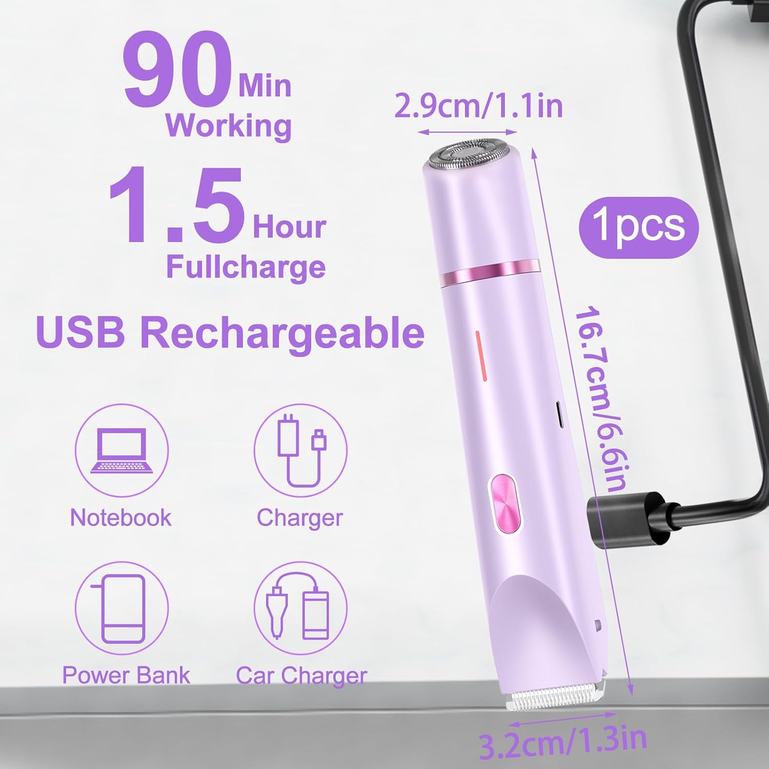 Rasoir électrique LIAVOP pour femmes - Épilation rapide et douce – Image 7