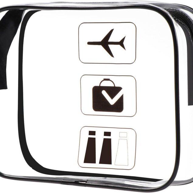 Trousse de toilette transparente : l'accessoire idéal pour voyageurs hommes et femmes   Optimisez votre transport de liquides en avion avec style et praticité