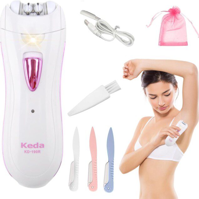 Epilateur électrique pour femme : solution complète d'épilation du visage et du corps avec lumière LED