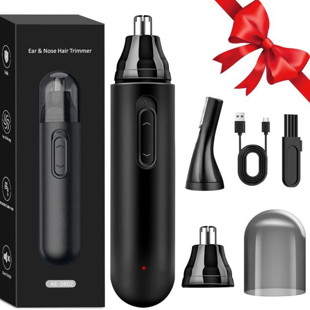 Tondeuse nez rechargeable par USB : l'outil étanche IPX7 pour un grooming parfait des poils du nez, des oreilles et des sourcils pour hommes et femmes