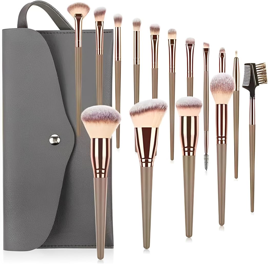 Pinceaux maquillage professionnels : kit de 15 pièces pour un teint parfait et un look éclatant