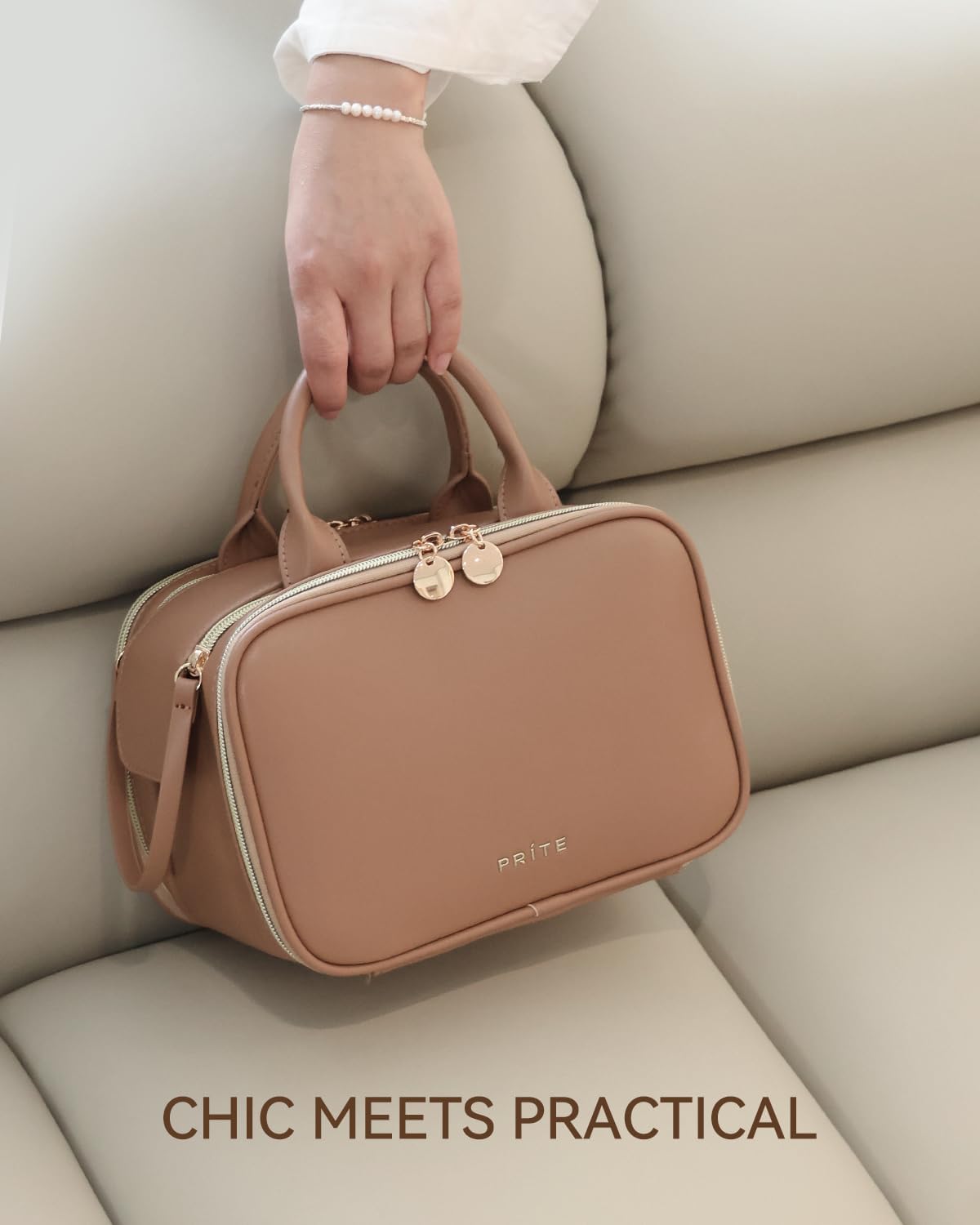 Trousse de maquillage pour les voyageuses : grande capacité et compartiments pratiques pour un rangement optimisé – Image 7