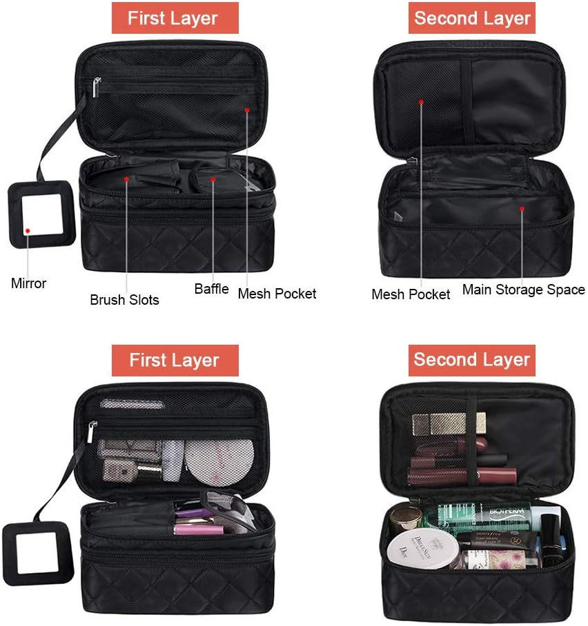 Trousse à maquillage femme voyage : l'accessoire portable idéal pour un rangement optimal et un look impeccable – Image 2