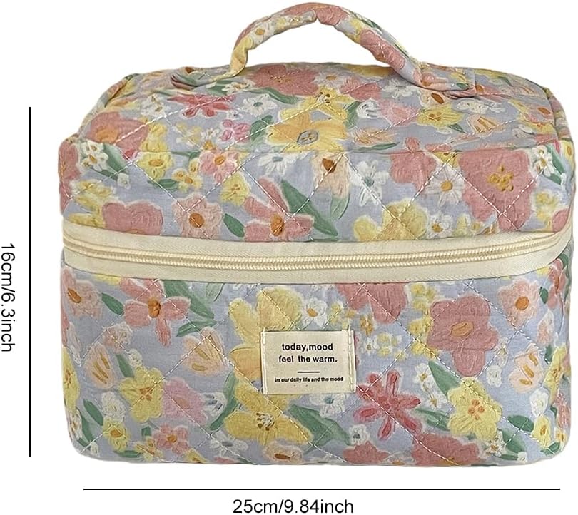 Trousse de toilette matelassée en coton doux : élégance et praticité pour les femmes en voyage – Image 7