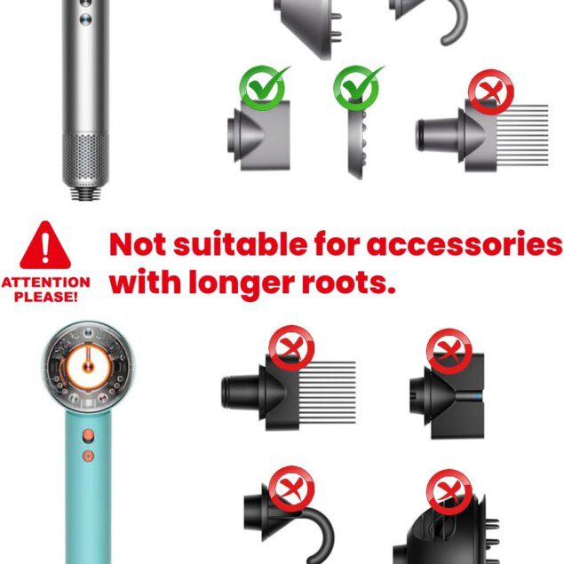 Support sèche-cheveux mural en aluminium : l'allié parfait pour les utilisateurs de Dyson   Optimisez votre espace tout en rangement avec élégance et fonctionnalité