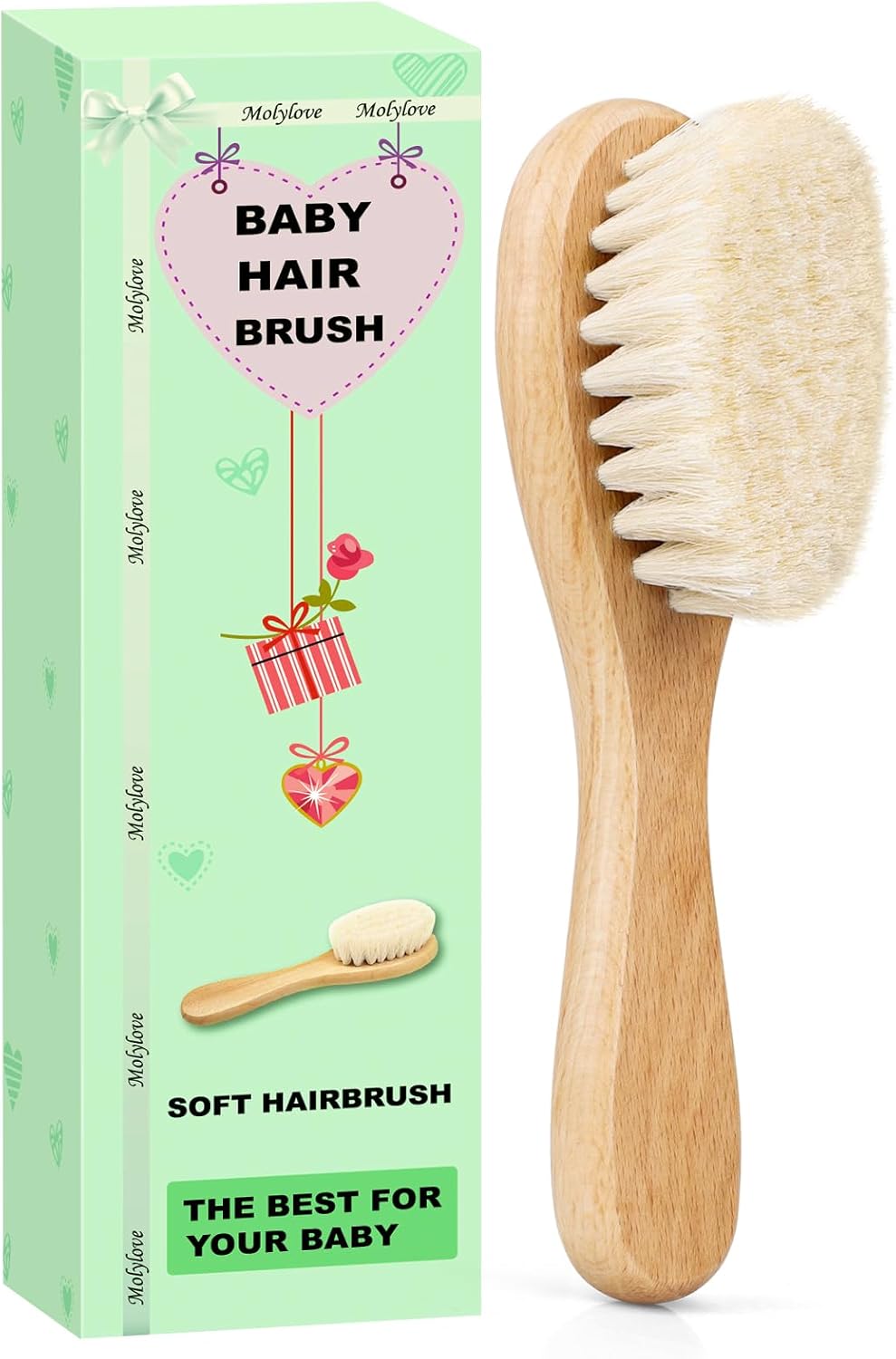 Brosse à cheveux bébé en bois : douceur premium pour un soin délicat du cuir chevelu des nouveau-nés