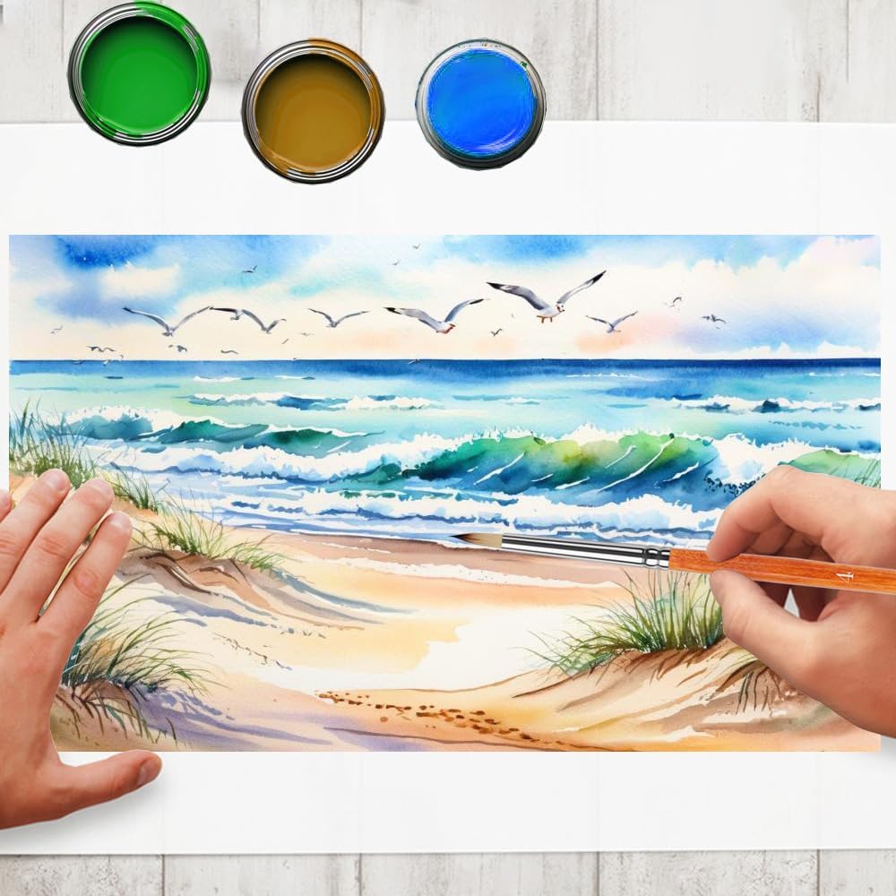 Pinceaux ronds et filbert : 12 pièces pour artistes, parfaits pour peinture acrylique, aquarelle, huile et gouache – Image 5