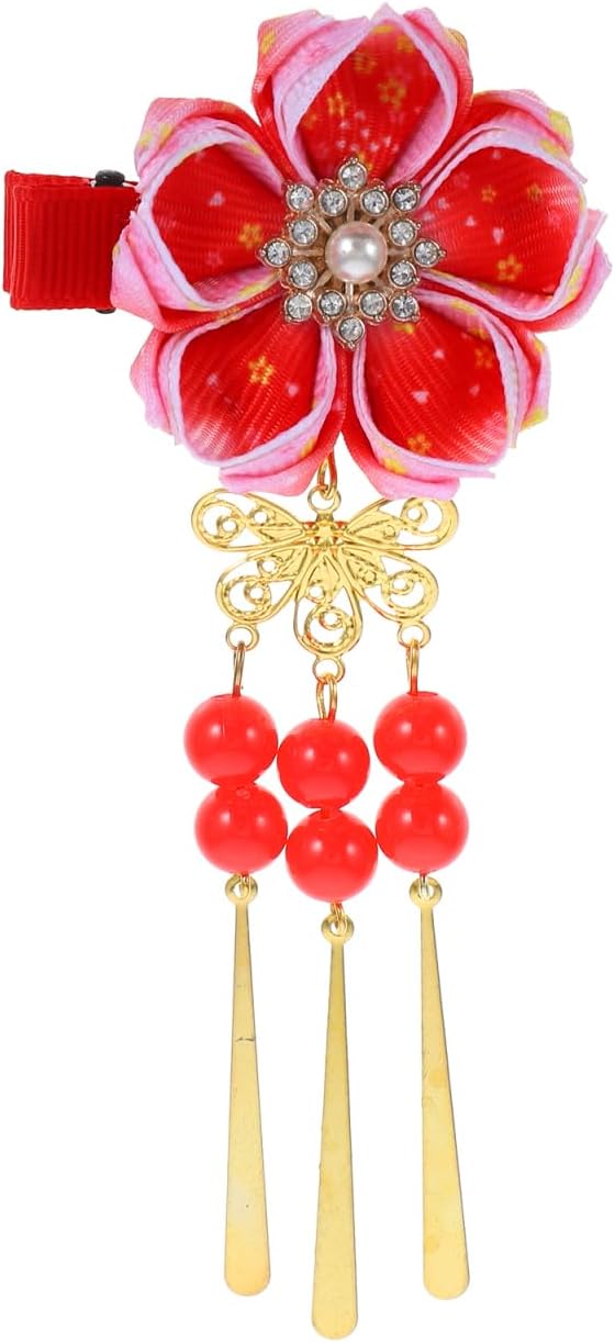Kimono : pince à cheveux kanzashi pour filles, élégance et style floral