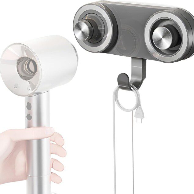 Support magnétique pour sèche-cheveux : pratique et élégant pour toutes les salles de bain
