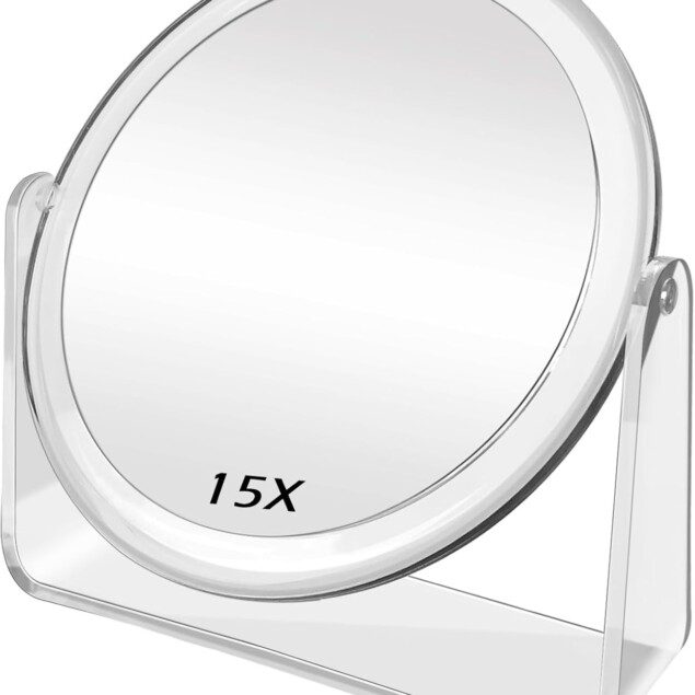 Miroir de maquillage grossissant double face : l’accessoire idéal pour les passionnées de beauté