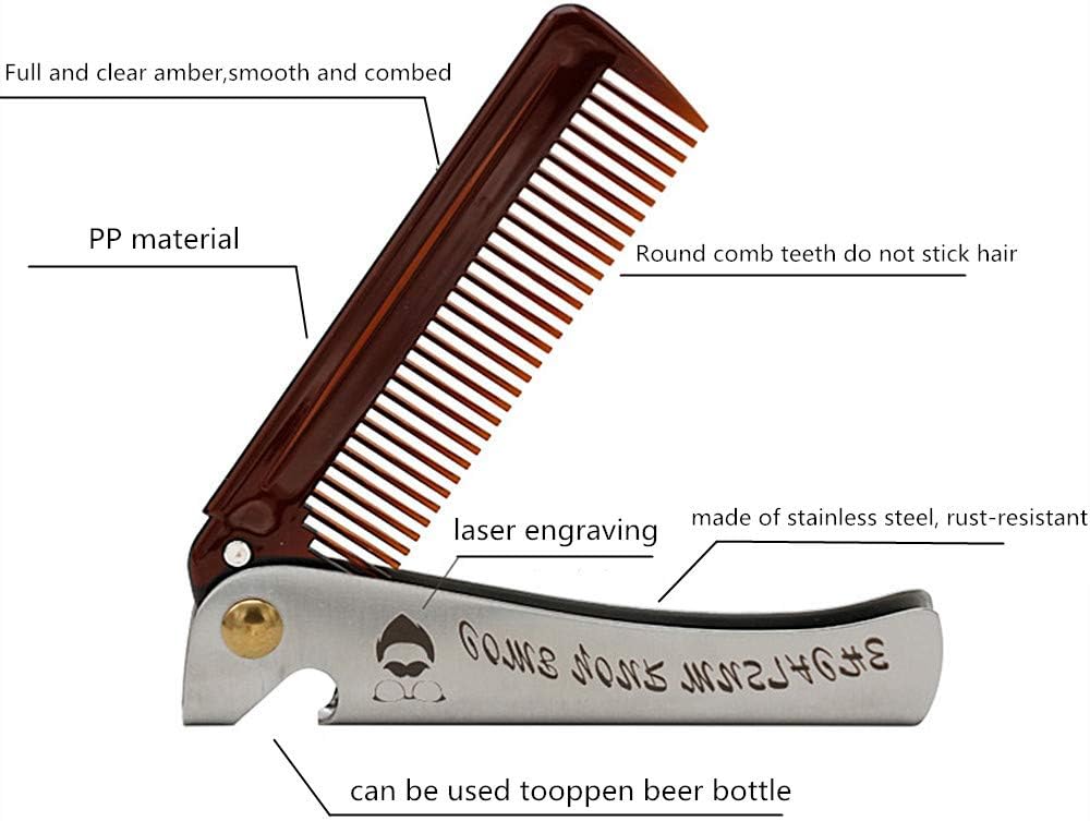 Peigne à cheveux et à barbe en acier inoxydable : l'outil idéal pour l'homme élégant en quête de style – Image 4