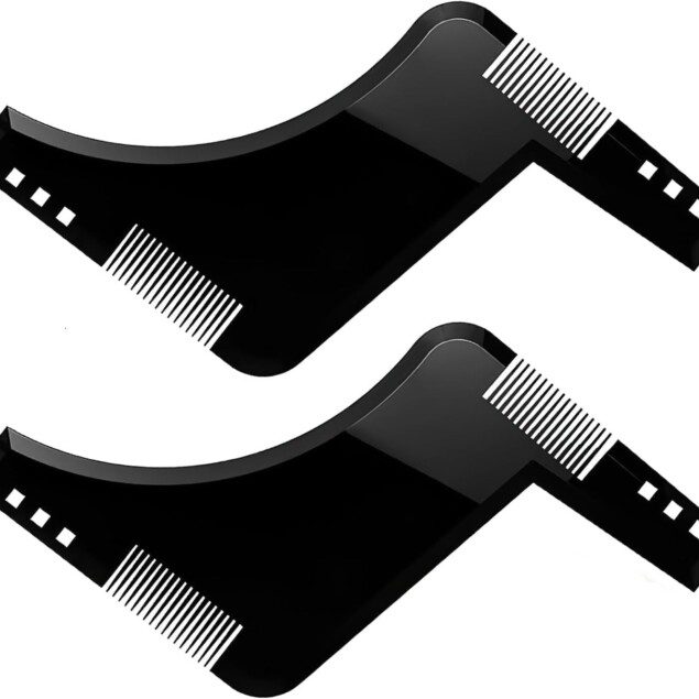 Peigne à barbe pour homme : outil de sculpture et pochoir de rasage pour une barbe parfaitement soignée