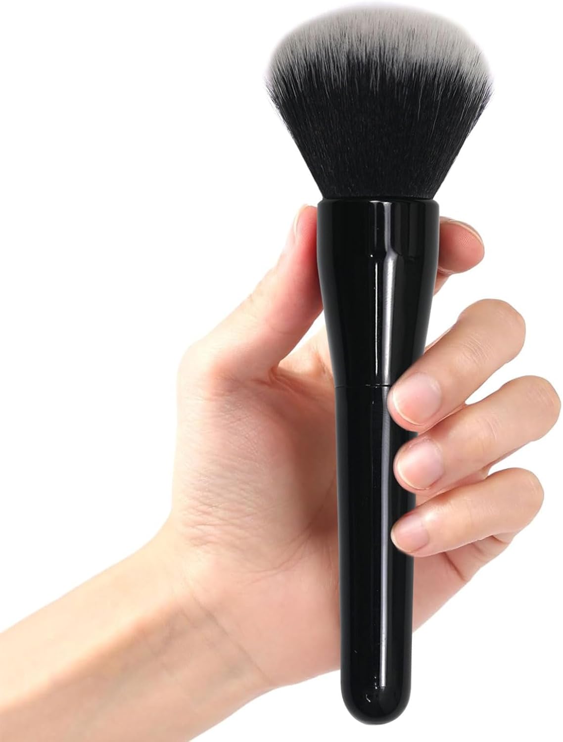 Grand pinceau à poudre : l'outil indispensable pour un maquillage professionnel impeccable   Idéal pour les passionnées de beauté souhaitant estomper, polir et appliquer facilement leurs produits liquides, crèmes et poudres