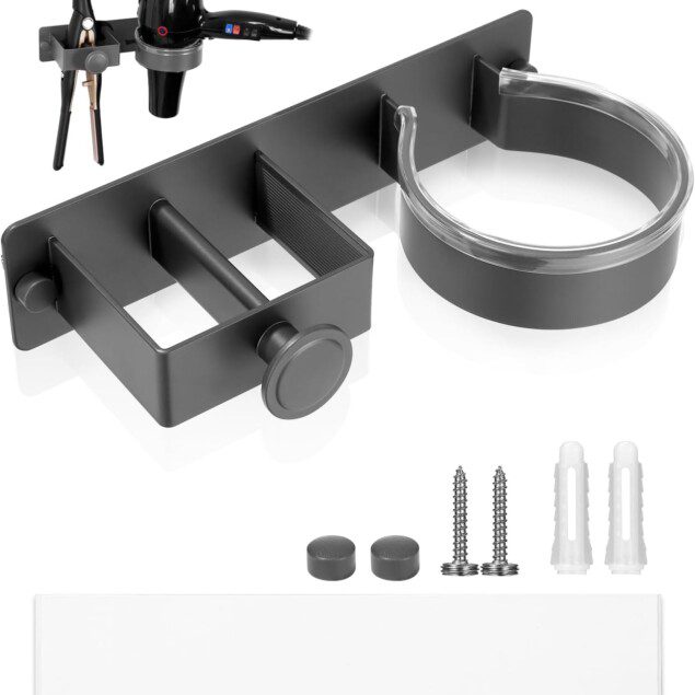 Porte sèche-cheveux mural : l'organisateur multifonction idéal pour salle de bain élégante    Optimisez votre espace avec ce support pratique pour hôtel, barbershop ou domicile