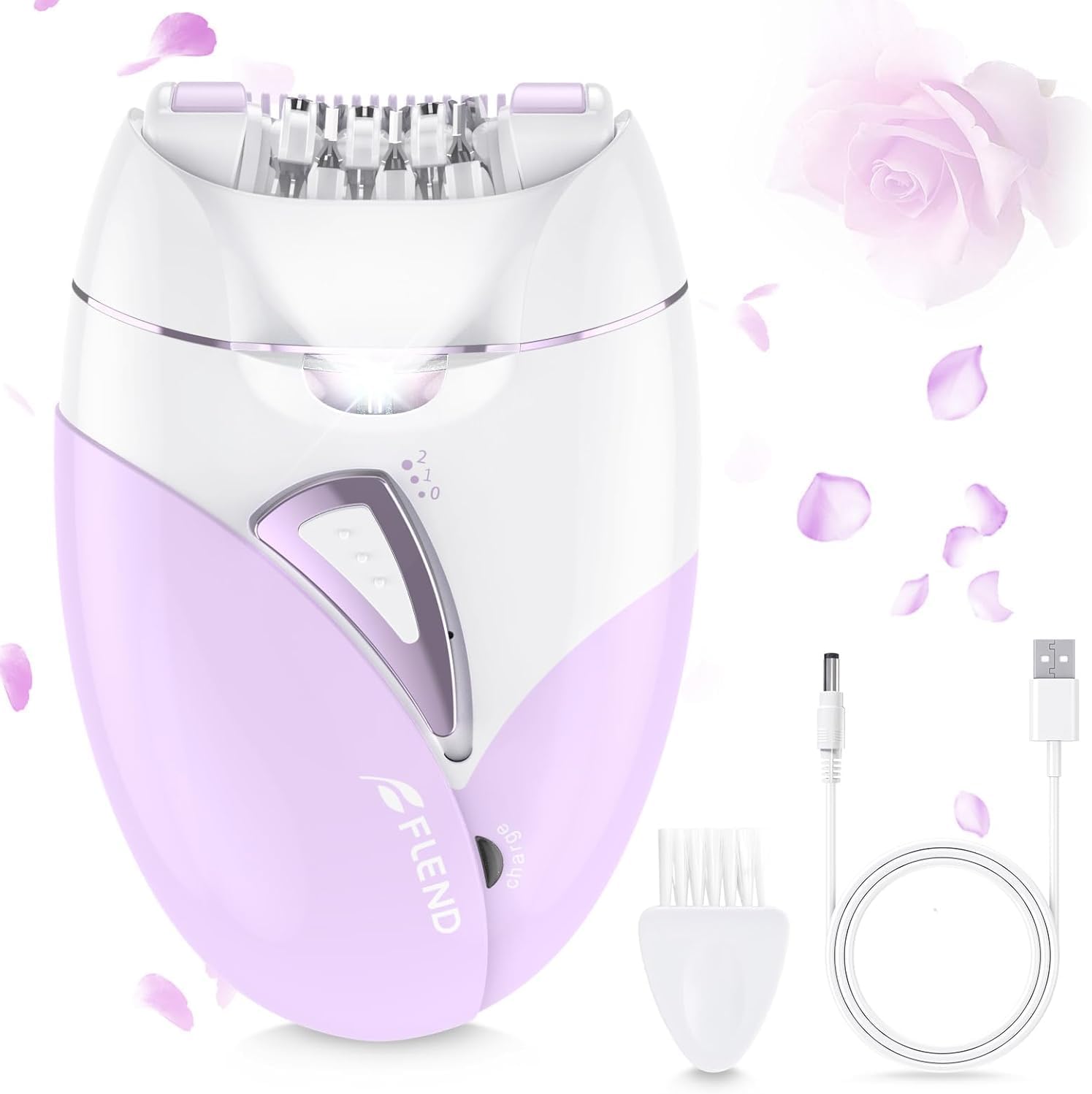 Épilateur Électrique Femme - Précision 36 Pinceaux, Rechargeable   Pour un visage doux et soigné en un clin d'œil
