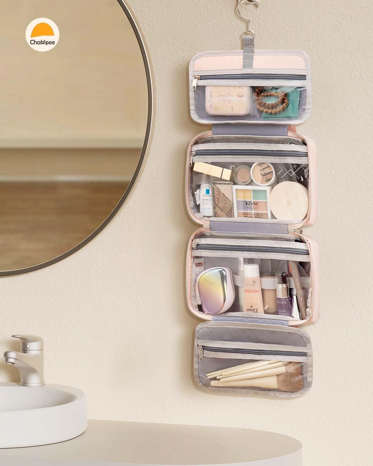 Trousse de toilette à suspendre pour femmes : l'organisateur cosmétique imperméable idéal pour vos voyages – Image 8