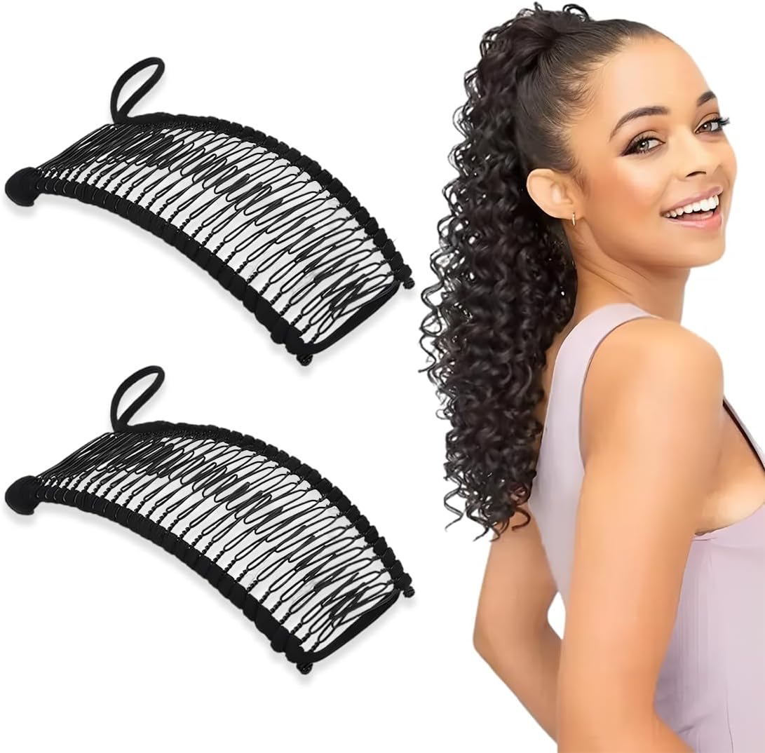 Pince banane 2 pièces pour cheveux épais : un accessoire élégant pour sublimer vos boucles naturelles