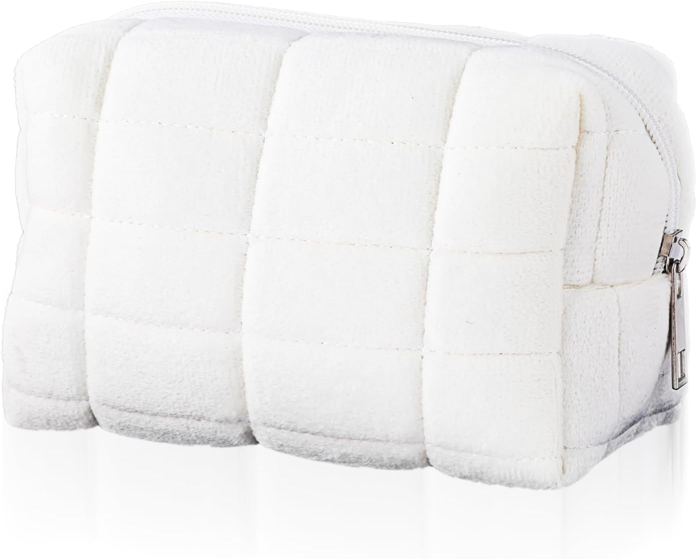 Jolie trousse de maquillage en daim à motif damier : l'accessoire parfait pour les femmes en quête d'élégance lors de leurs voyages