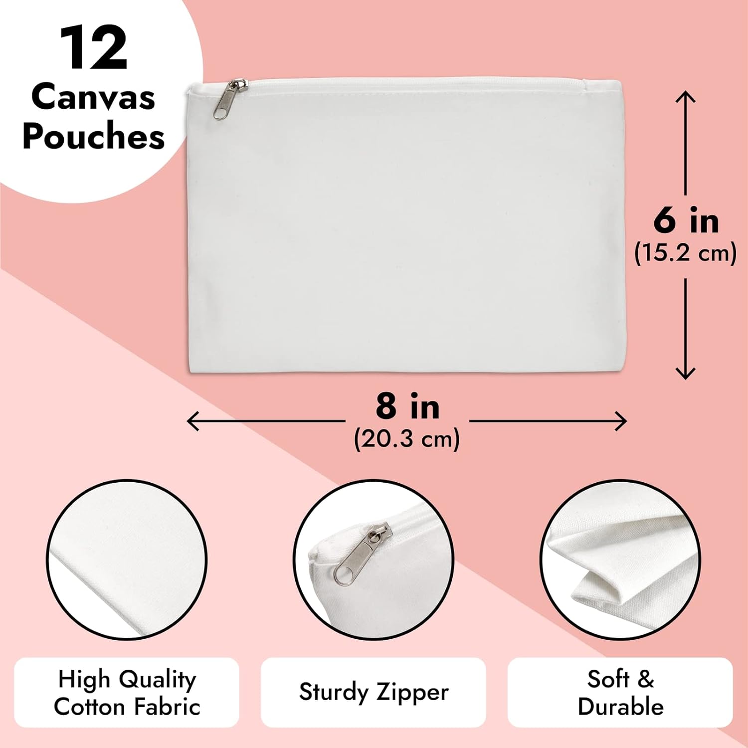 Trousse à maquillage en toile : lot de 12 pour ranger vos cosmétiques et accessoires avec élégance lors de vos voyages – Image 5