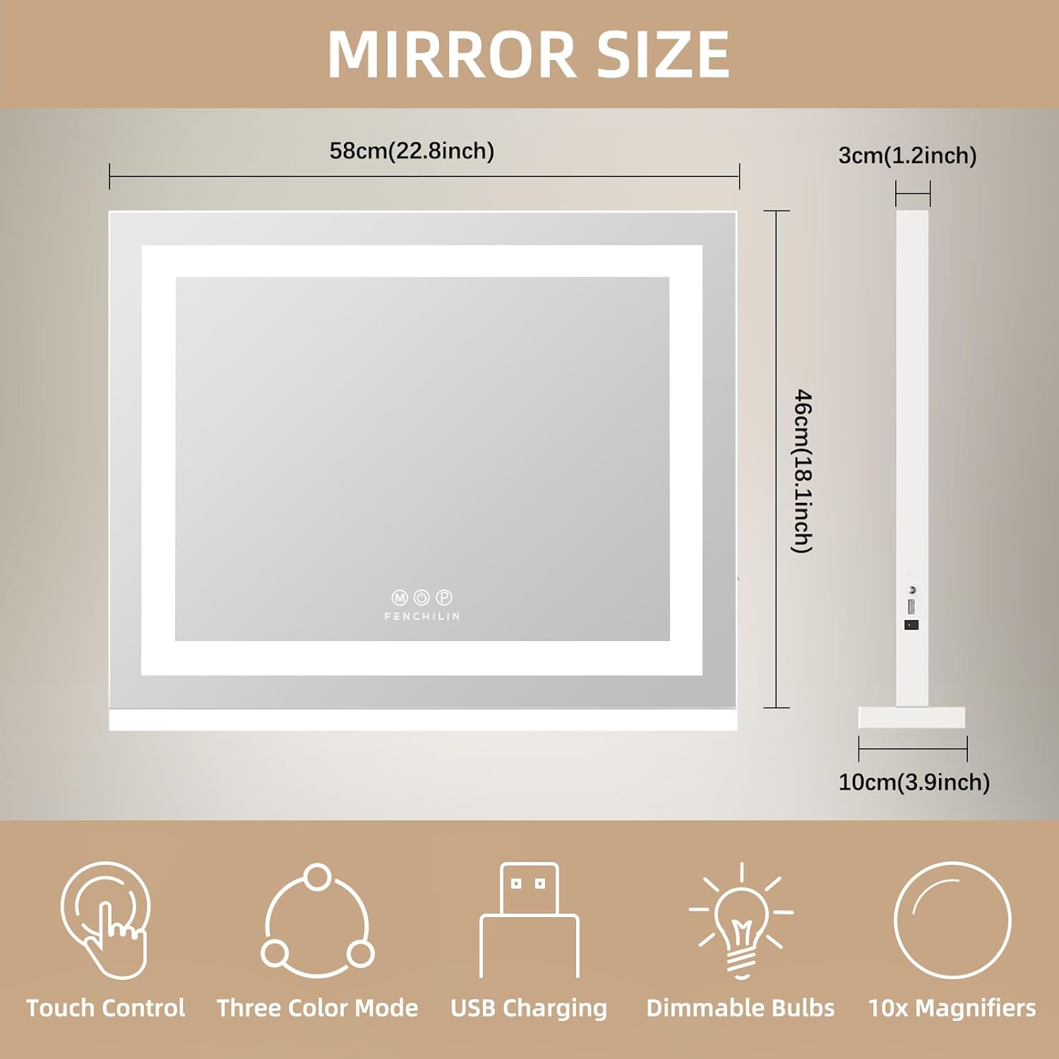 Miroir de maquillage avec éclairage LED : le compagnon idéal pour les coiffeuses exigeantes – Image 5
