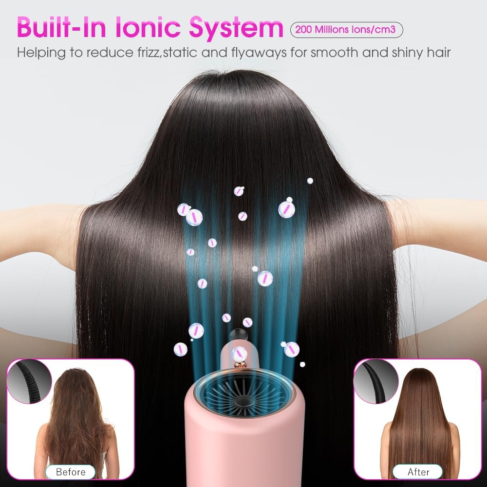 Sèche-cheveux ionique 2400W : l'outil de coiffure léger et pliable pour un séchage rapide et efficace – Image 5