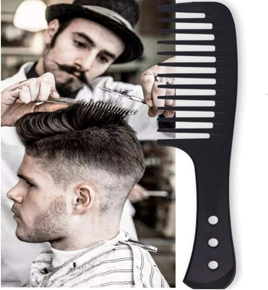 Peigne à dents larges en fibre de carbone : l'outil idéal pour coiffer vos cheveux épais et bouclés en douceur – Image 7