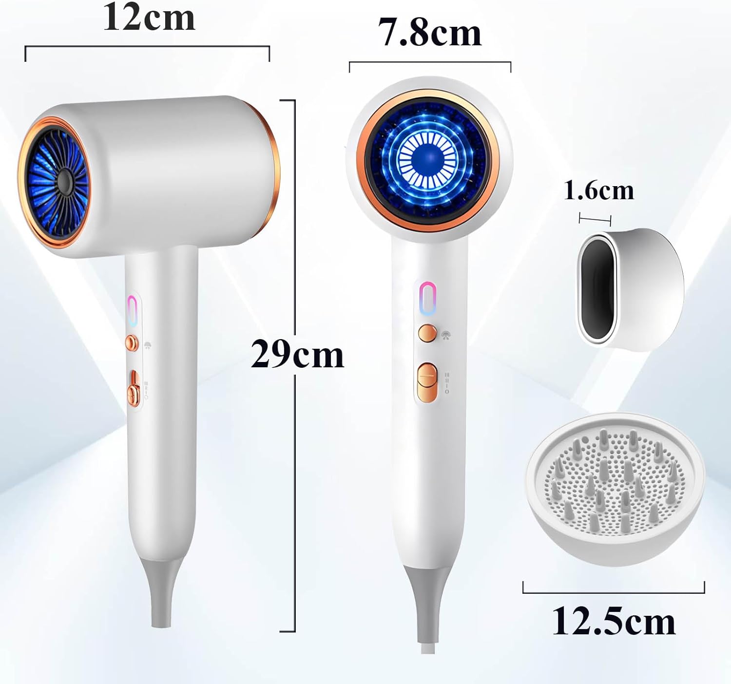 Sèche-cheveux ionique 2400W : l'allié idéal pour une coiffure parfaite en toute discrétion – Image 7