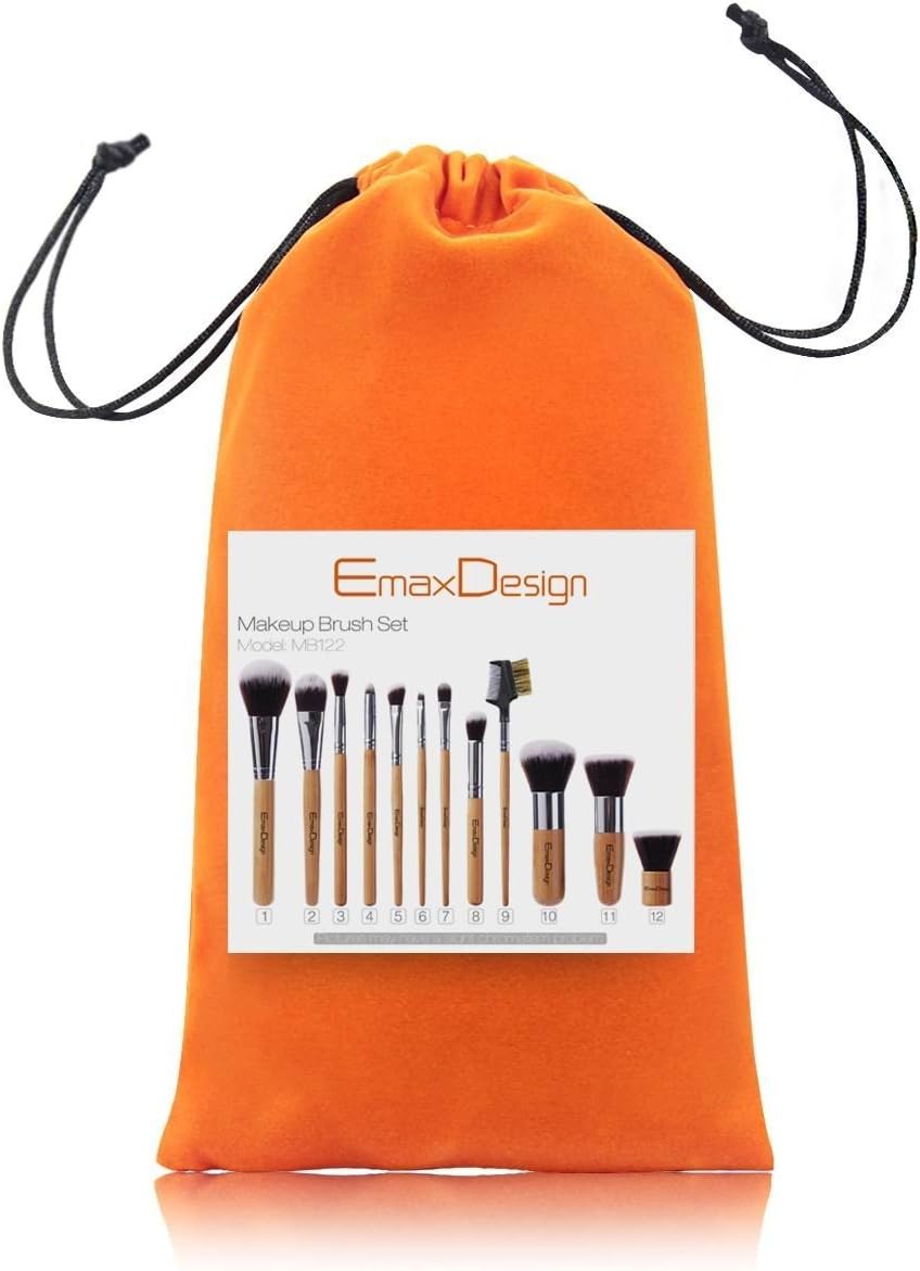 Ensemble de 12 brosses de maquillage professionnel : l'outil idéal pour les passionnées de beauté Découvrez la qualité supérieure de nos pinceaux en bambou pour un teint parfait et un maquillage irréprochable – Image 5