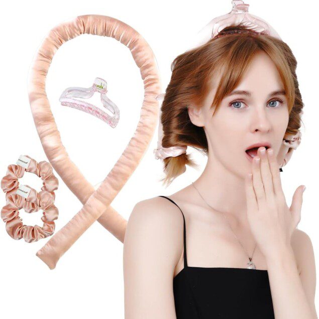Fer à boucler sans chaleur : des boucles élégantes pour toutes les occasions Découvrez notre boucleur de nuit en satin pour un coiffage doux et sans dommage