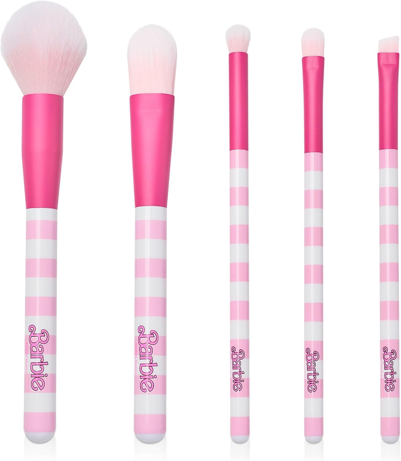 Ensemble de pinceaux de maquillage pour femmes : des outils de beauté élégants avec étui zippé en rose – Image 2