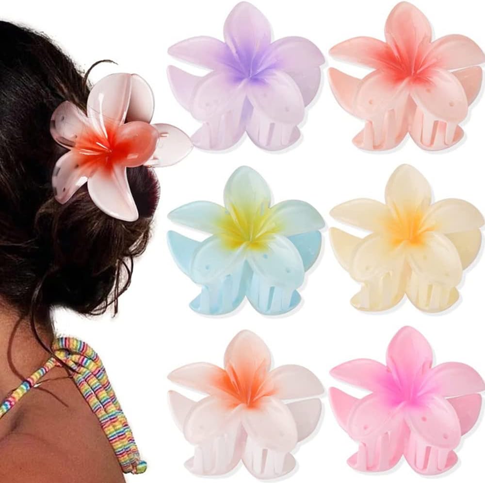Pinces à cheveux en forme de fleur : le lot de 6 idéal pour femmes et filles aux cheveux épais ou fins
