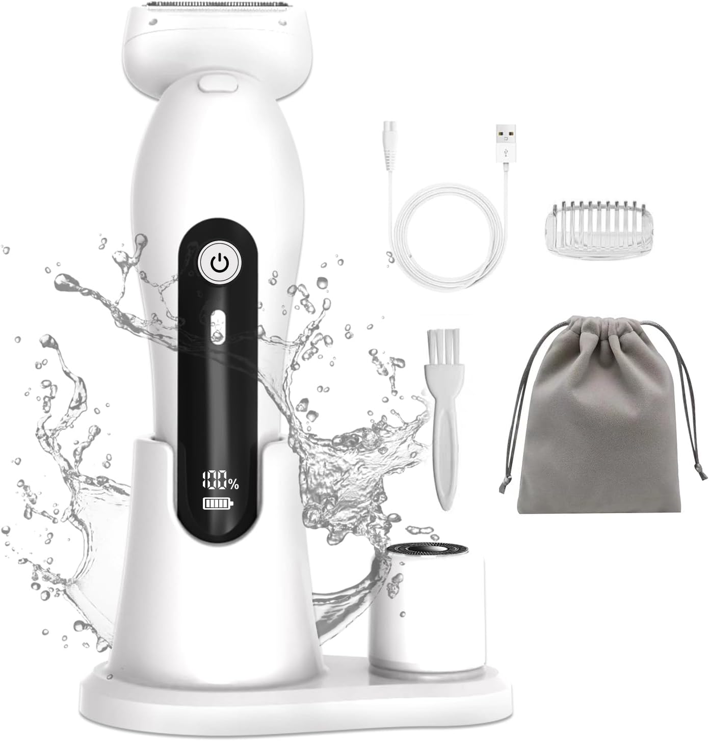 Rasoir électrique femme : tondeuse 2 en 1 pour visage et corps, épilation douce et efficace
