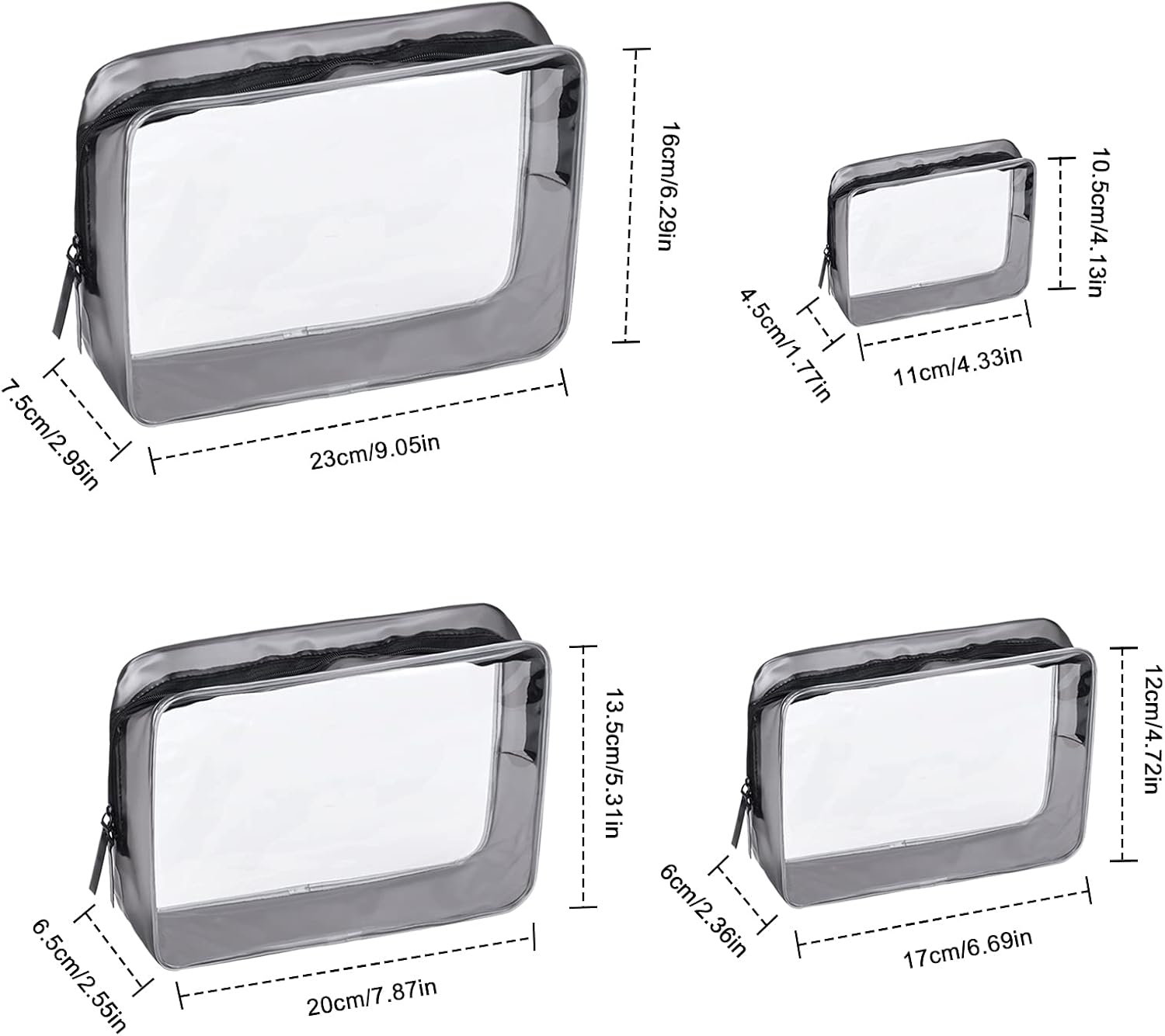 Trousse de toilette transparente : le compagnon idéal pour hommes, femmes et enfants en voyage Pochette étanche pour cosmétiques, pratique et élégante pour un rangement optimisé – Image 2