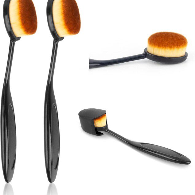 Pinceau de maquillage ovale de qualité supérieure : l'outil essentiel pour un teint parfait et un contouring maîtrisé