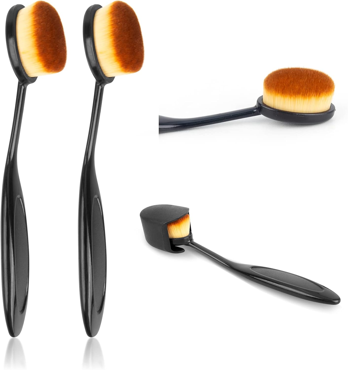 Pinceau de maquillage ovale de qualité supérieure : l'outil essentiel pour un teint parfait et un contouring maîtrisé