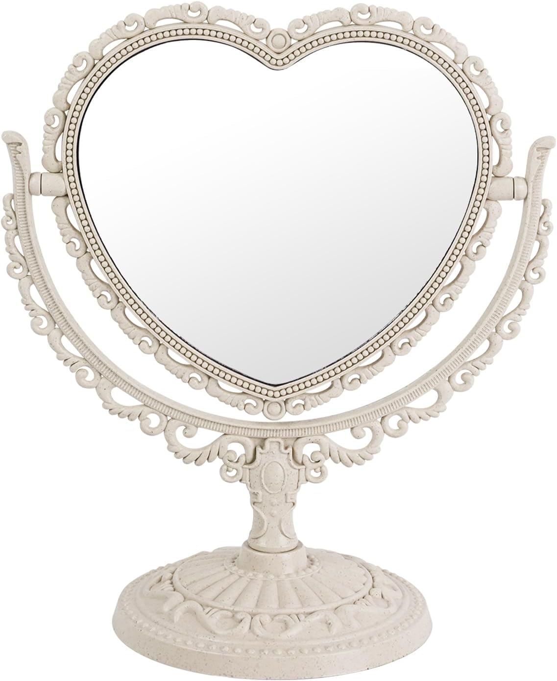 Miroir vintage en forme de cœur : l'élégance parfaite pour votre bureau et votre chambre coquette