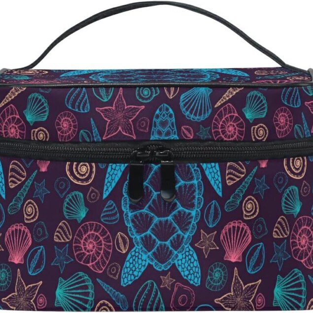 Grande trousse de maquillage avec motif chat : l'accessoire idéal pour adolescentes et femmes en voyage