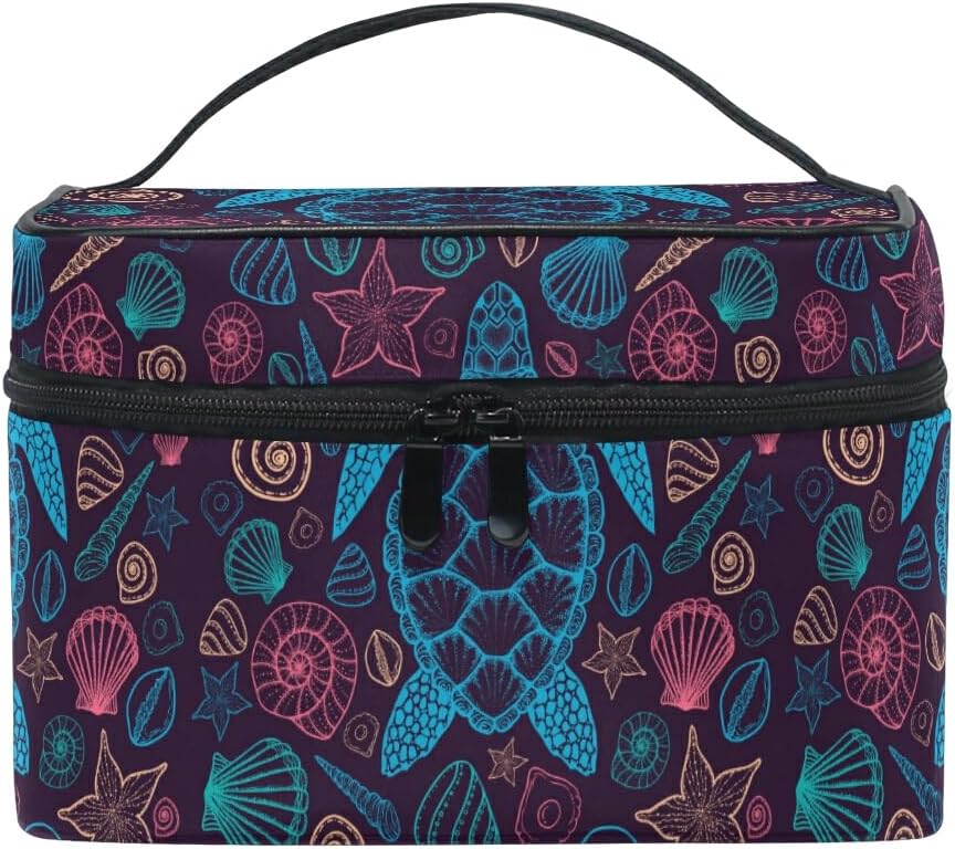 Grande trousse de maquillage avec motif chat : l'accessoire idéal pour adolescentes et femmes en voyage
