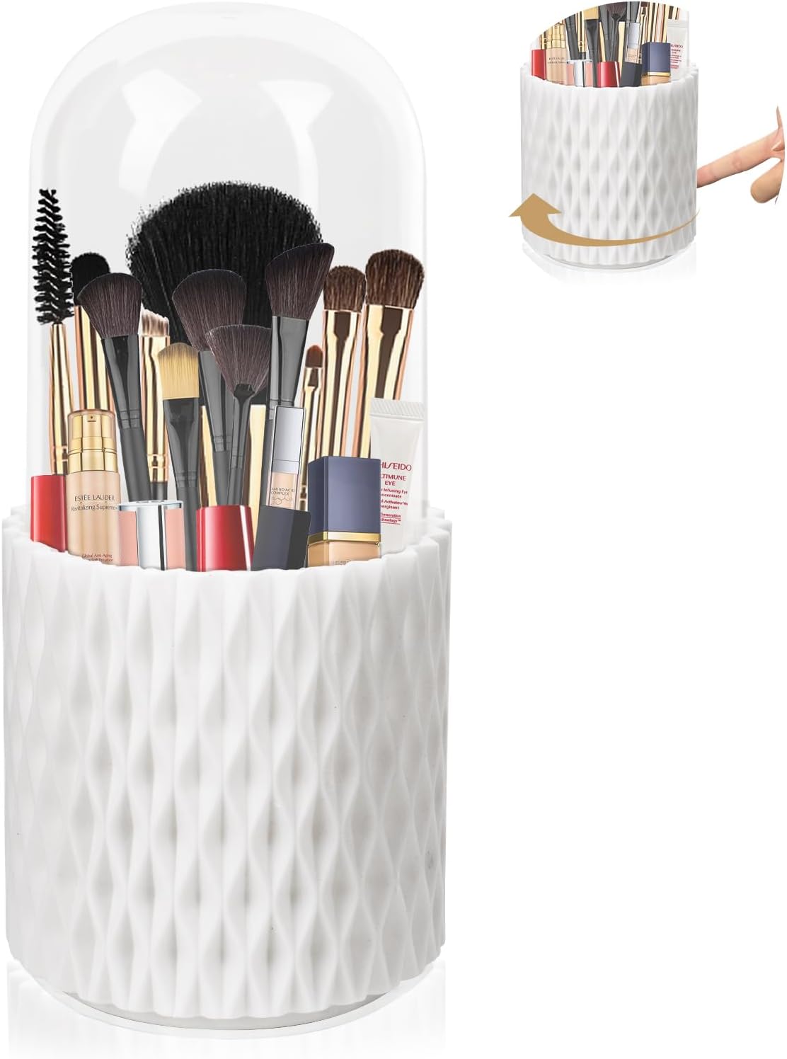 Organisateur de maquillage 360° : rangement élégant pour les passionnées de beauté