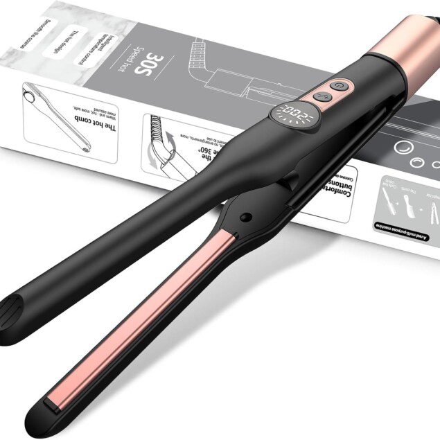 UMIGA Mini fer à lisser : lisseur ionique portable 2 en 1 pour hommes et femmes en voyage   Idéal pour cheveux courts, pixies, frange, barbe et petites boucles   Transformez votre look en un clin d'œil avec ce lisseur léger, conçu pour un usage facile et pratique lors de vos déplacements.