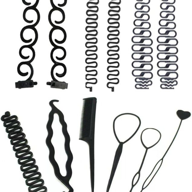 Accessoires de coiffure pour femme : ensemble de 12 pièces pour des tresses élégantes et faciles à réaliser
