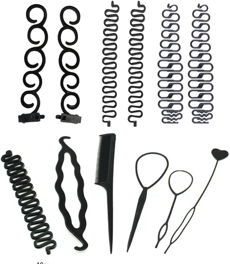Accessoires de coiffure pour femme : ensemble de 12 pièces pour des tresses élégantes et faciles à réaliser