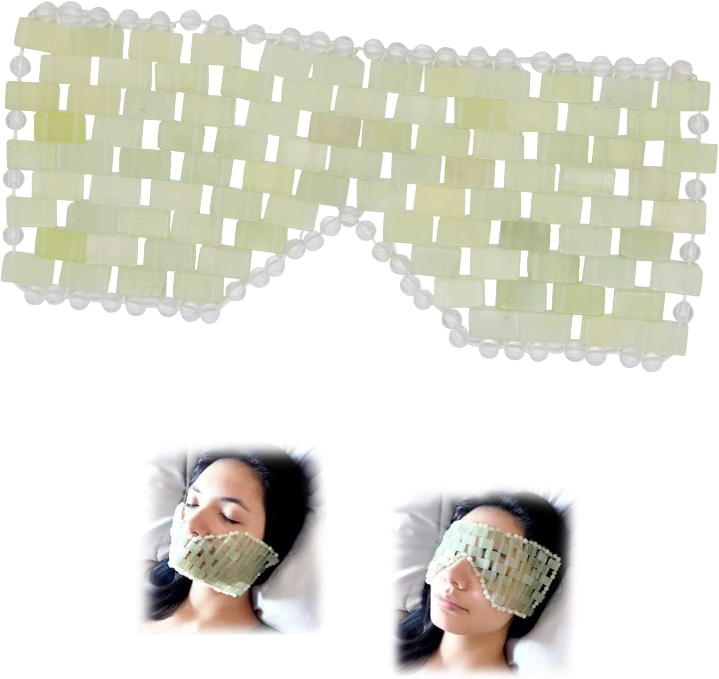 Masque pour les yeux en jade : anti-âge et apaisant pour un regard frais et lumineux