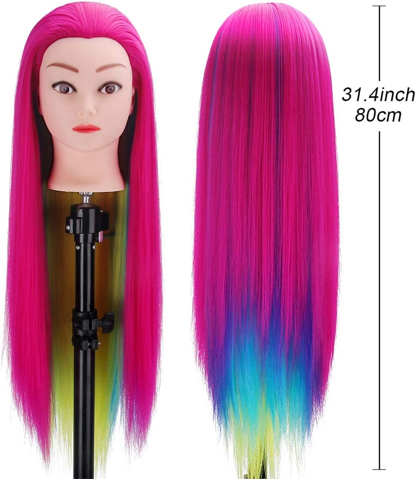 TopDirect : tête à coiffer 80 cm pour étudiants en cosmétologie, idéale pour perfectionner vos compétences en coiffure – Image 2