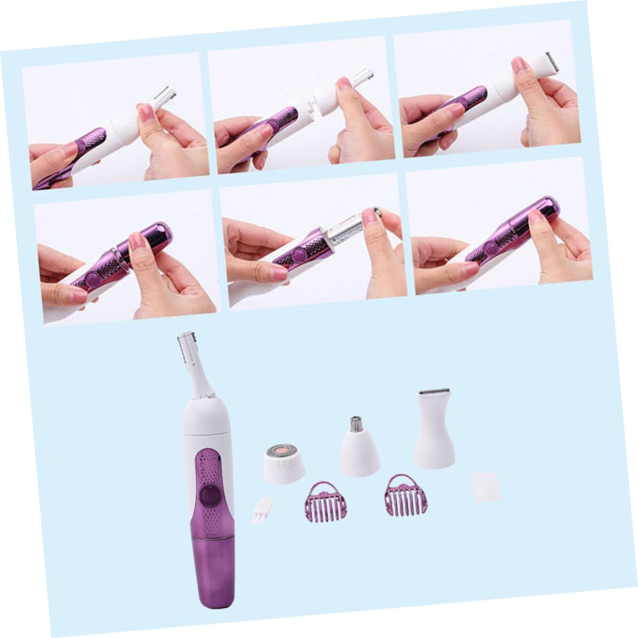 Tondeuse à sourcils rechargeable : épilateur facial doux pour un visage impeccable Appareil de beauté compact idéal pour les femmes en quête de précision et de confort – Image 6