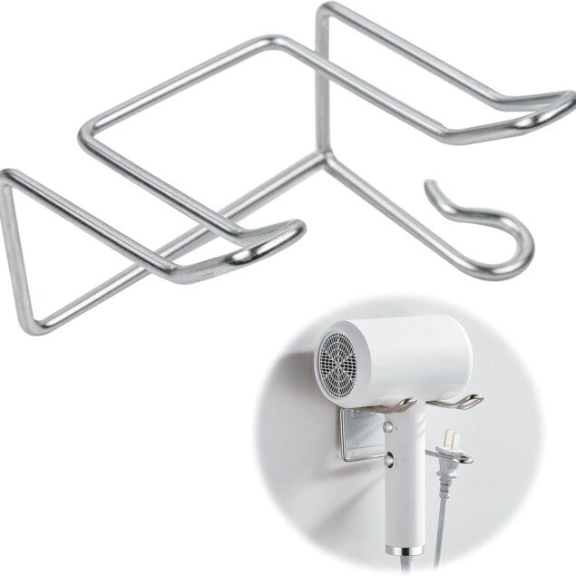 Support sèche cheveux mural sans perçage : pratique et élégant pour salle de bain et hôtel